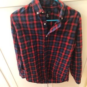 Gap Red and blue plaid button up